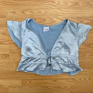 Princess Polly Satin Tie Front Top